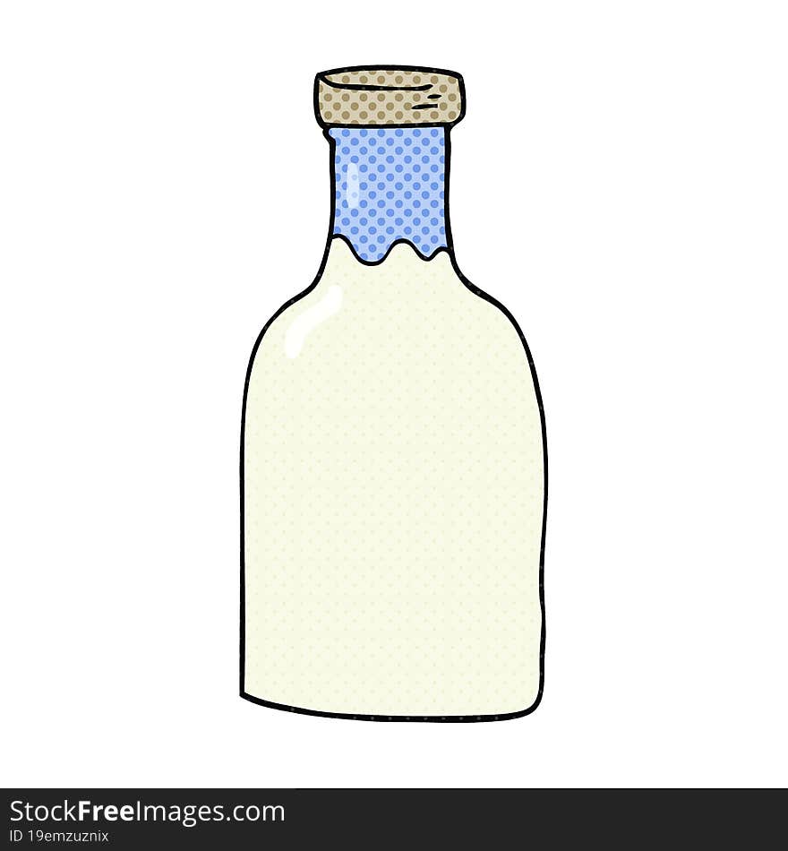 cartoon milk bottle