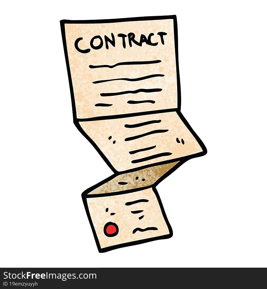 cartoon doodle complicated contract