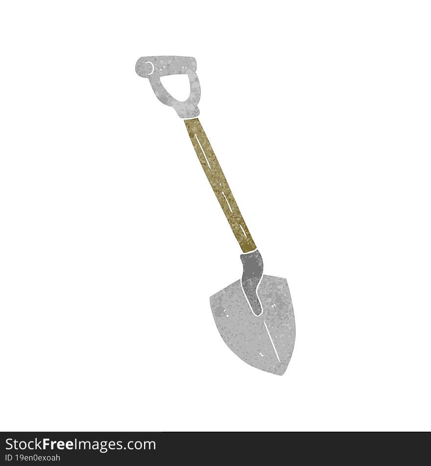 retro cartoon shovel