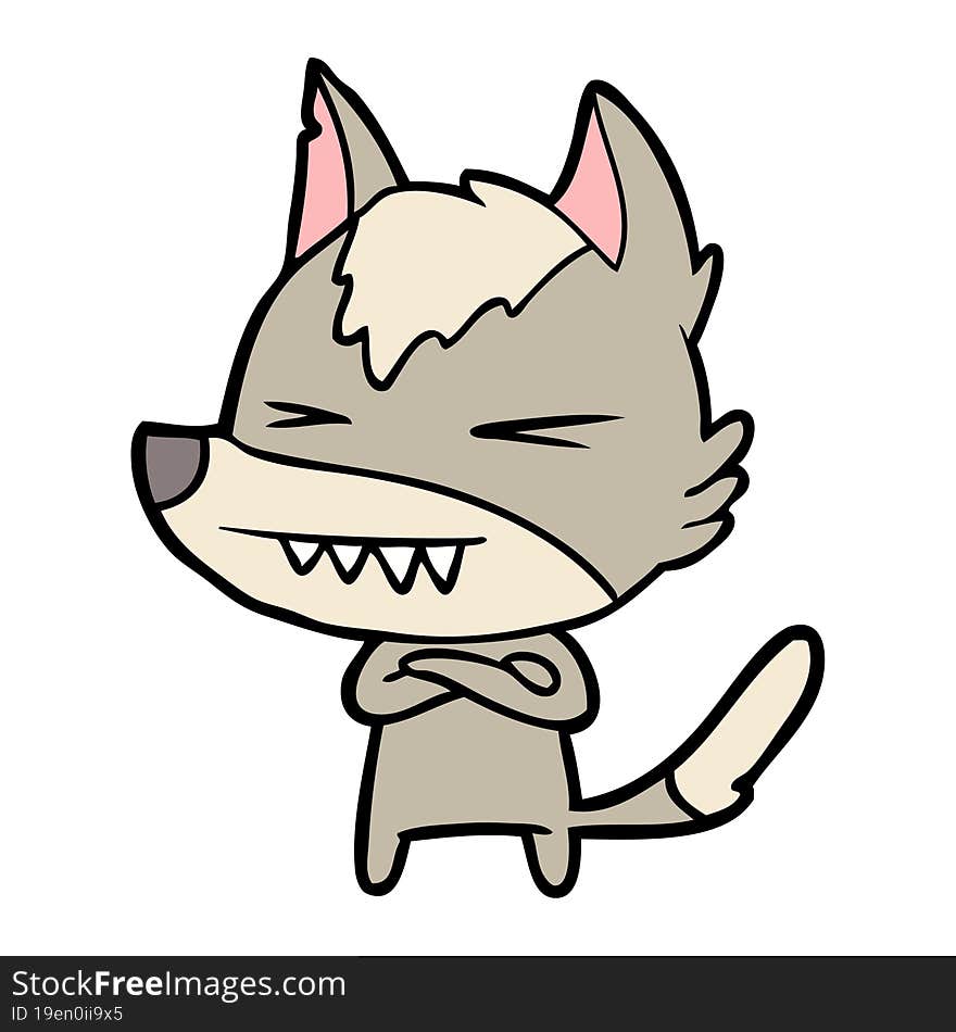 angry wolf cartoon. angry wolf cartoon