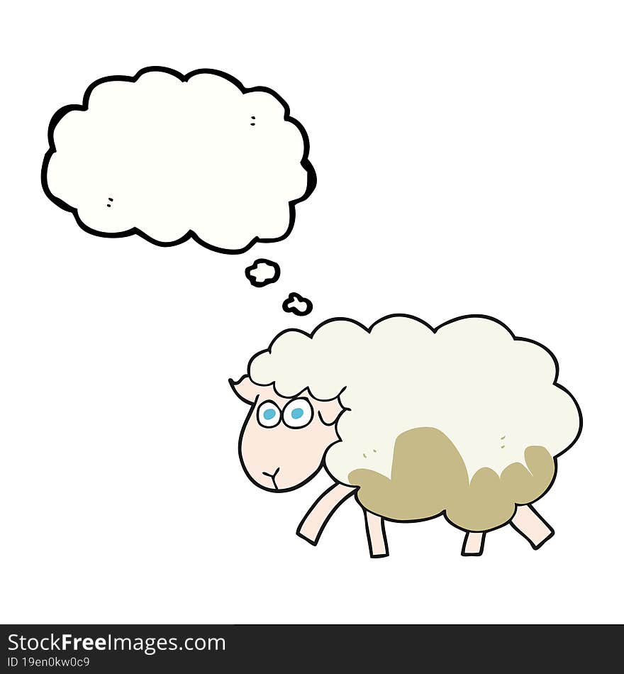 thought bubble cartoon muddy sheep