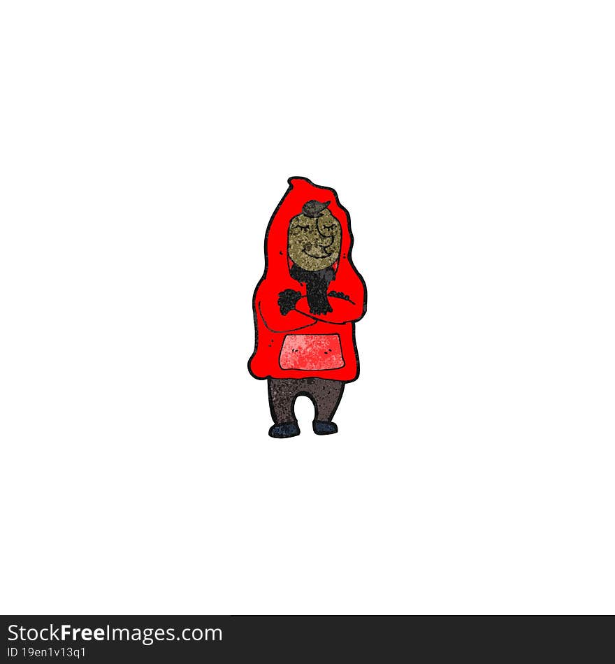 cartoon man in coat