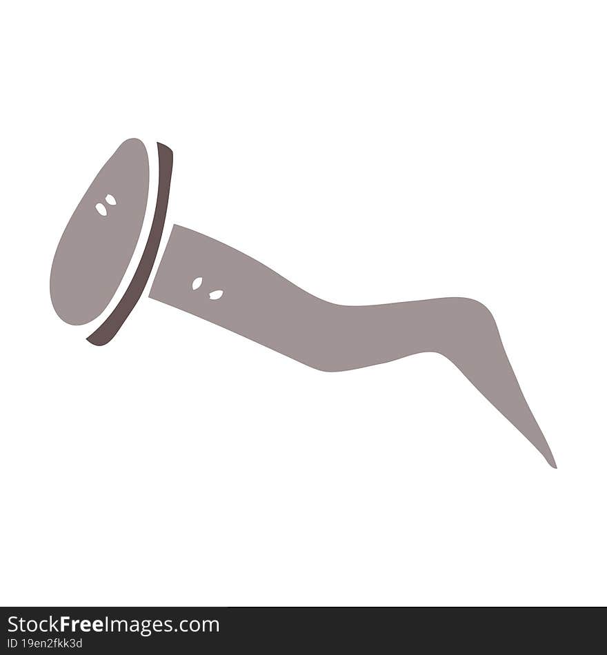 Cartoon Doodle Bent Iron Nail