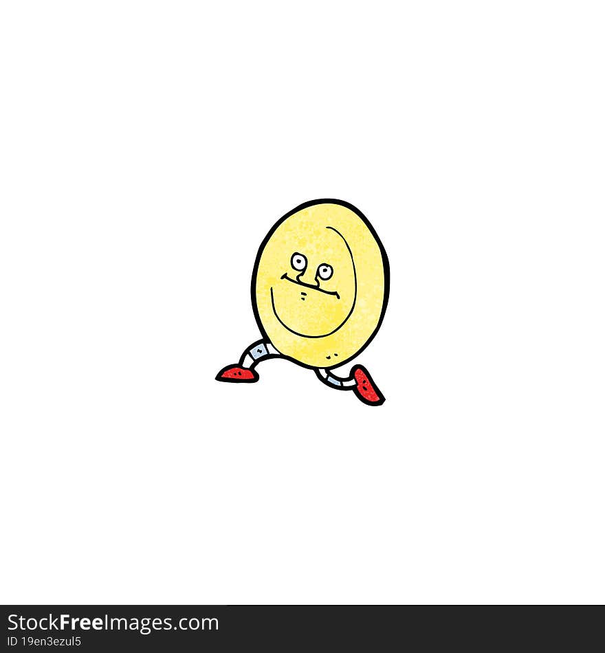 running plate cartoon character