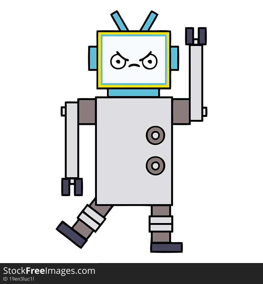 cute cartoon of a robot. cute cartoon of a robot