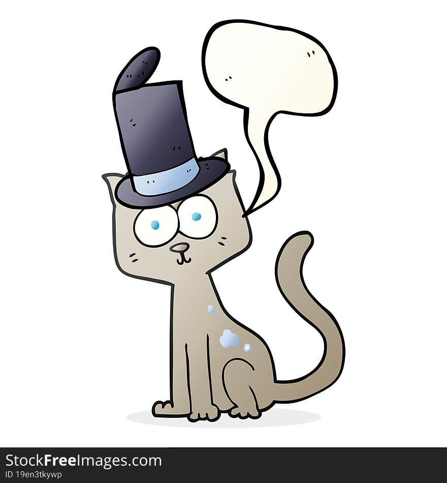 Speech Bubble Cartoon Cat