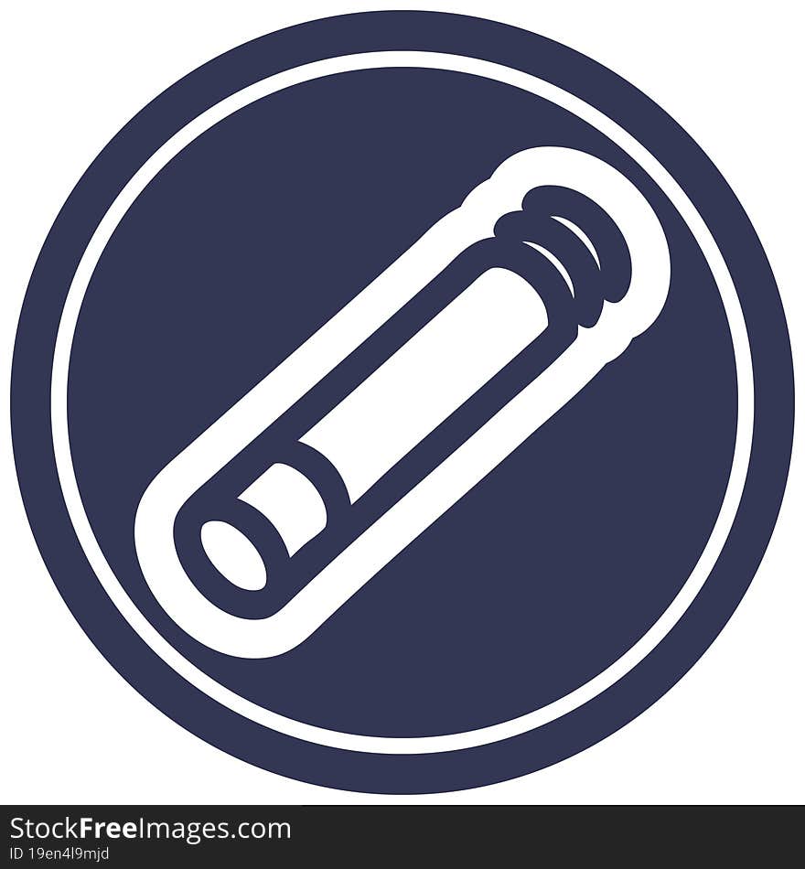 Lit Cigarette Circular Icon