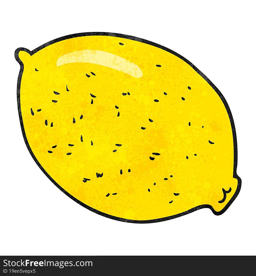 textured cartoon lemon