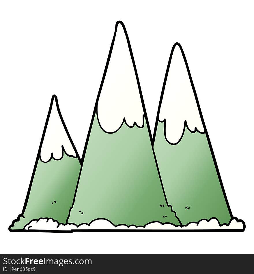 cartoon mountains. cartoon mountains