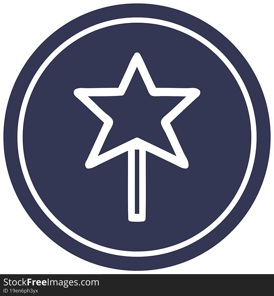 magic wand circular icon