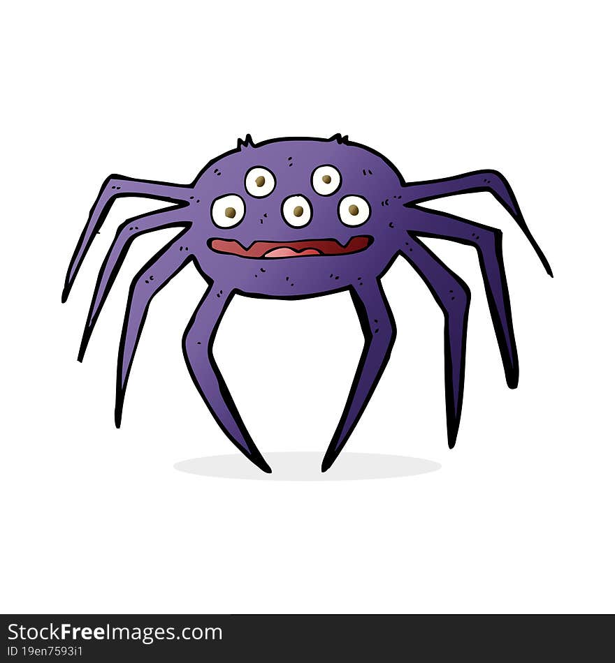 cartoon halloween spider