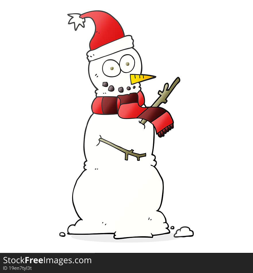 cartoon snowman