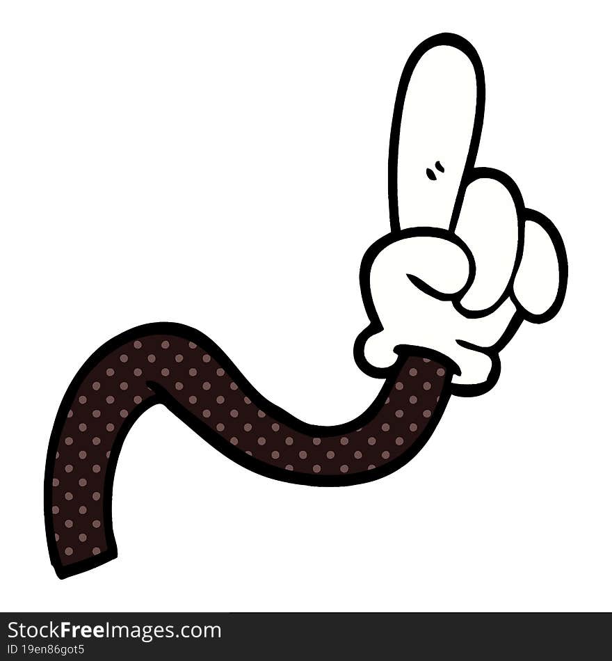 cartoon doodle of a hand gesture