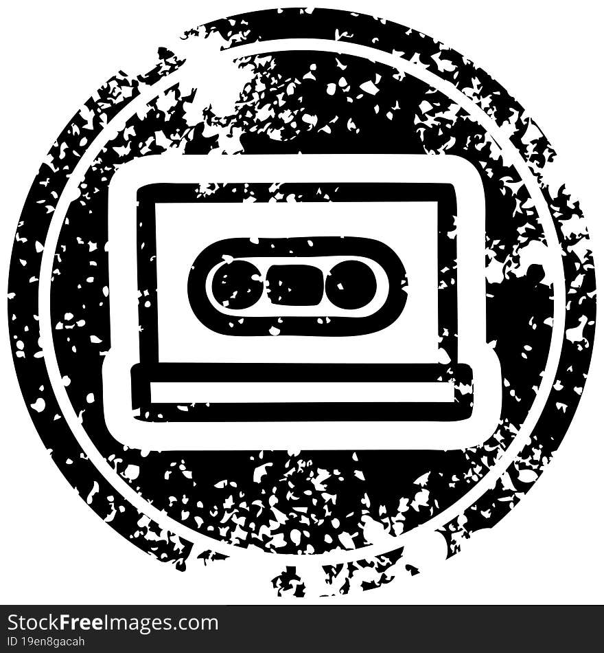 Cassette Tape Distressed Icon