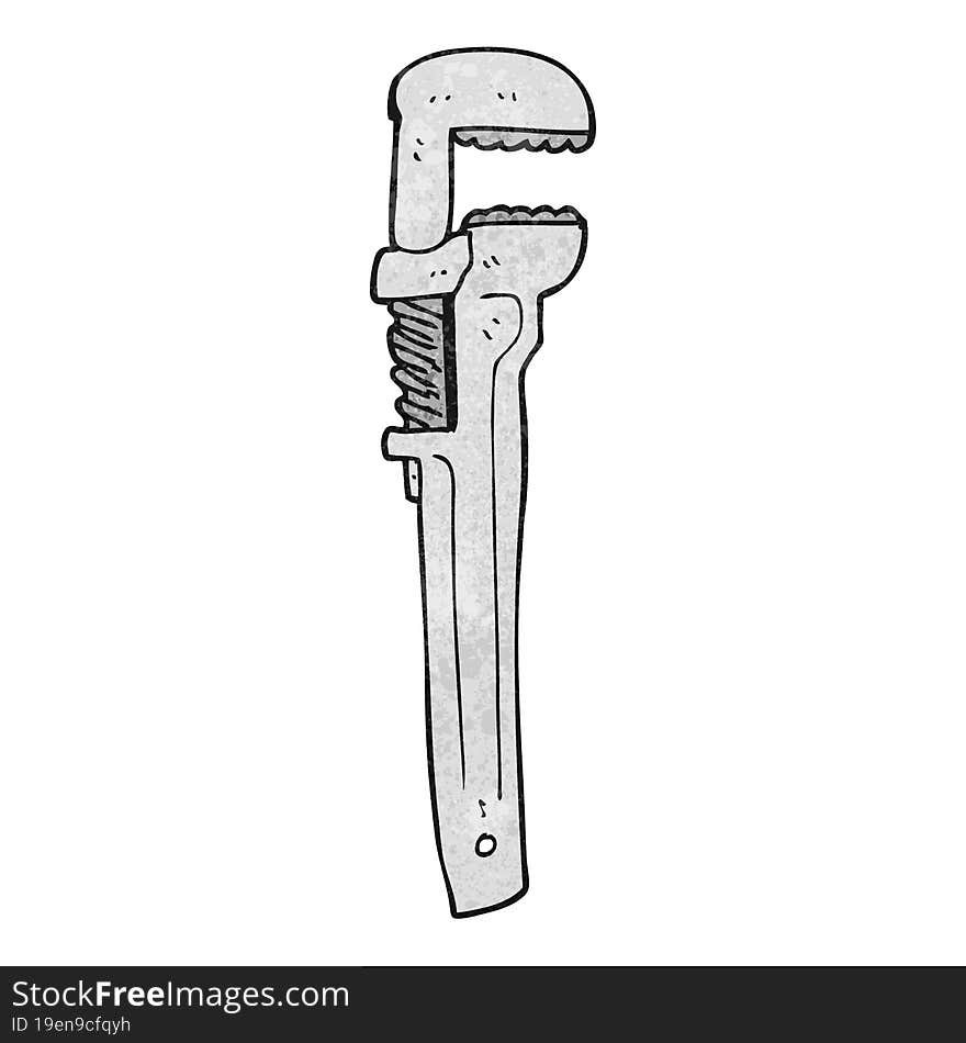 textured cartoon adjustable wrench