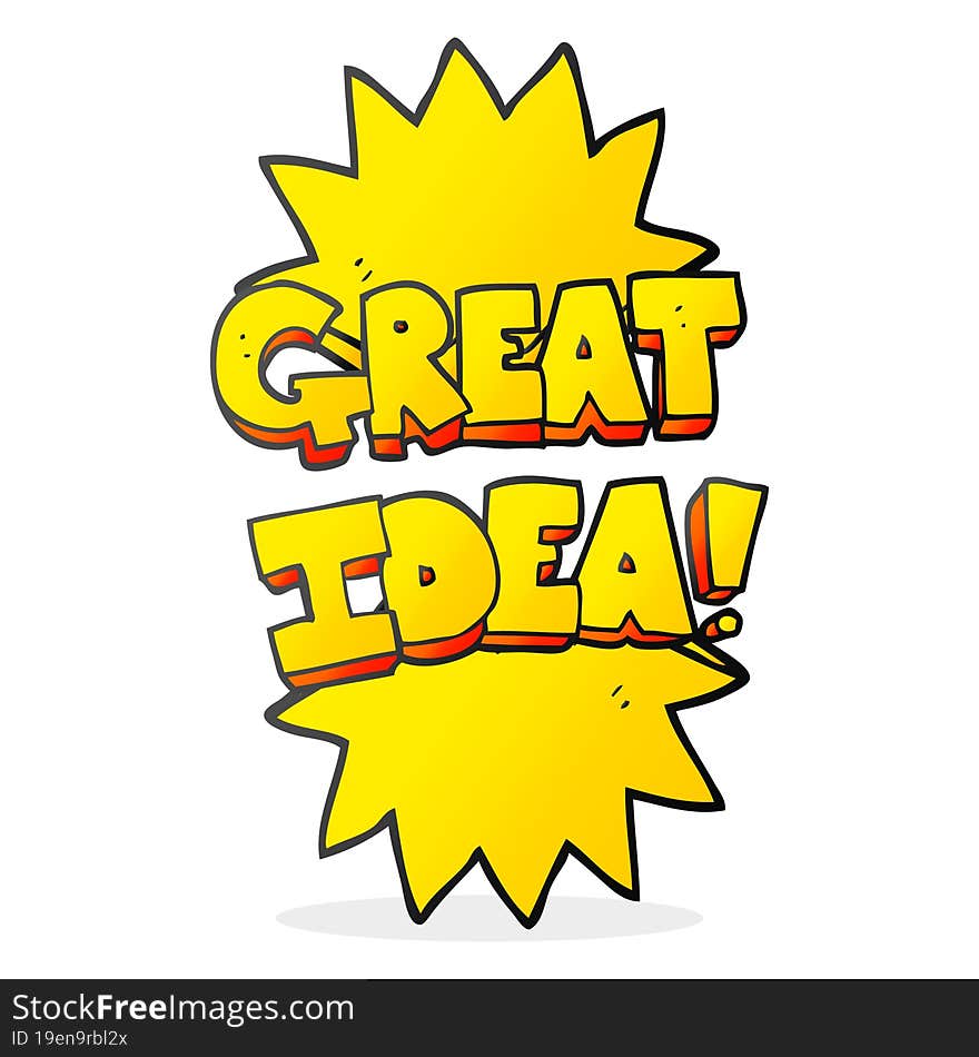 cartoon great idea symbol