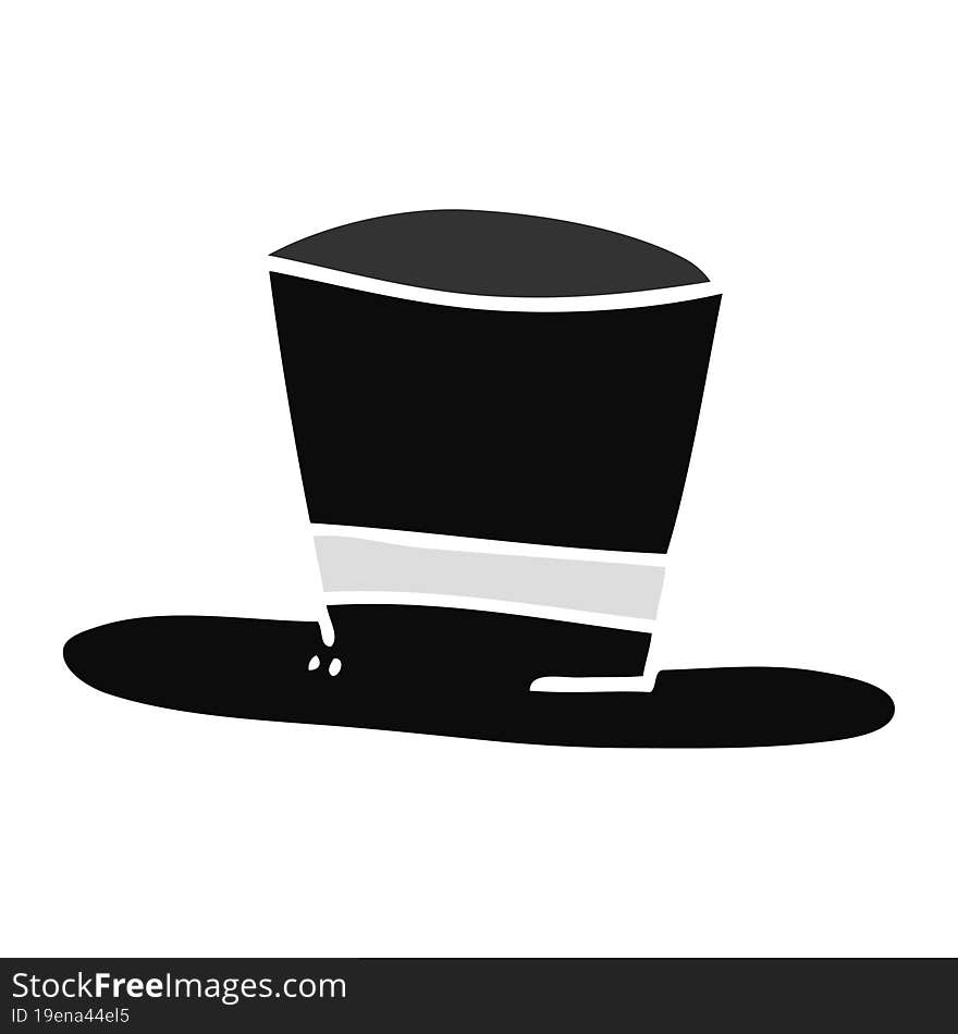 cartoon doodle top hat