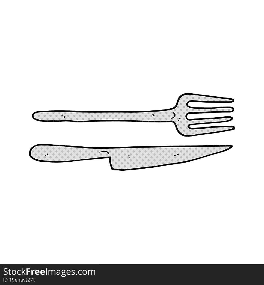 cartoon knife and fork