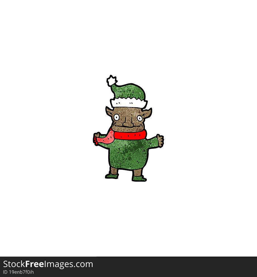 cartoon christmas elf