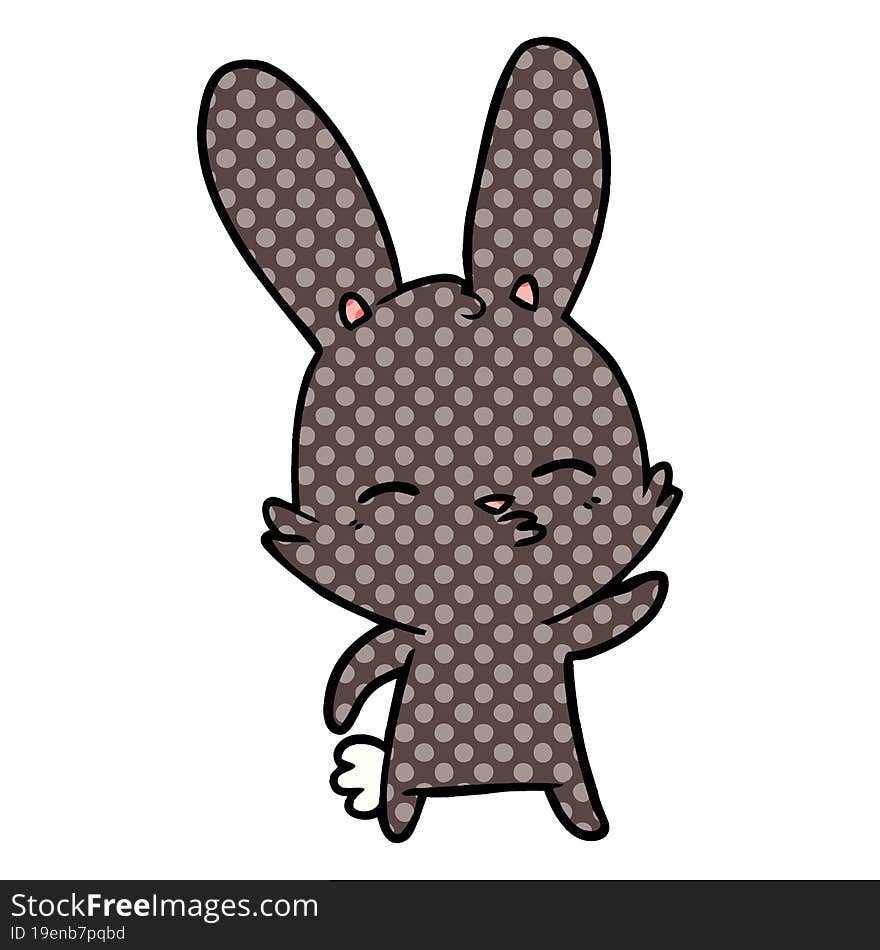 curious bunny cartoon. curious bunny cartoon