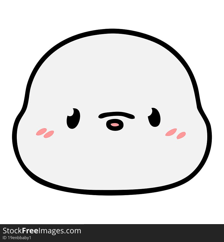 cute cartoon of a little seal face. cute cartoon of a little seal face