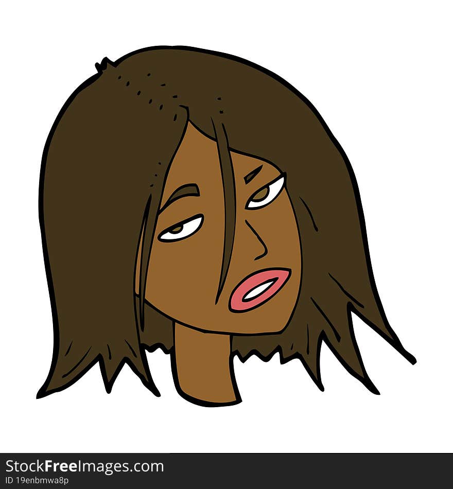 cartoon annoyed woman