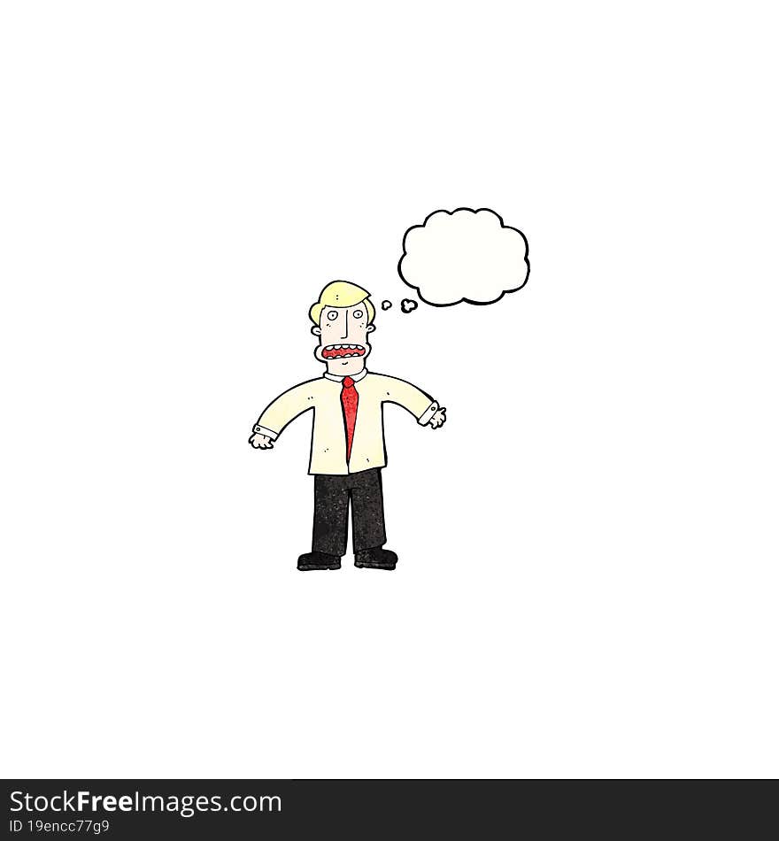 cartoon confused businessman