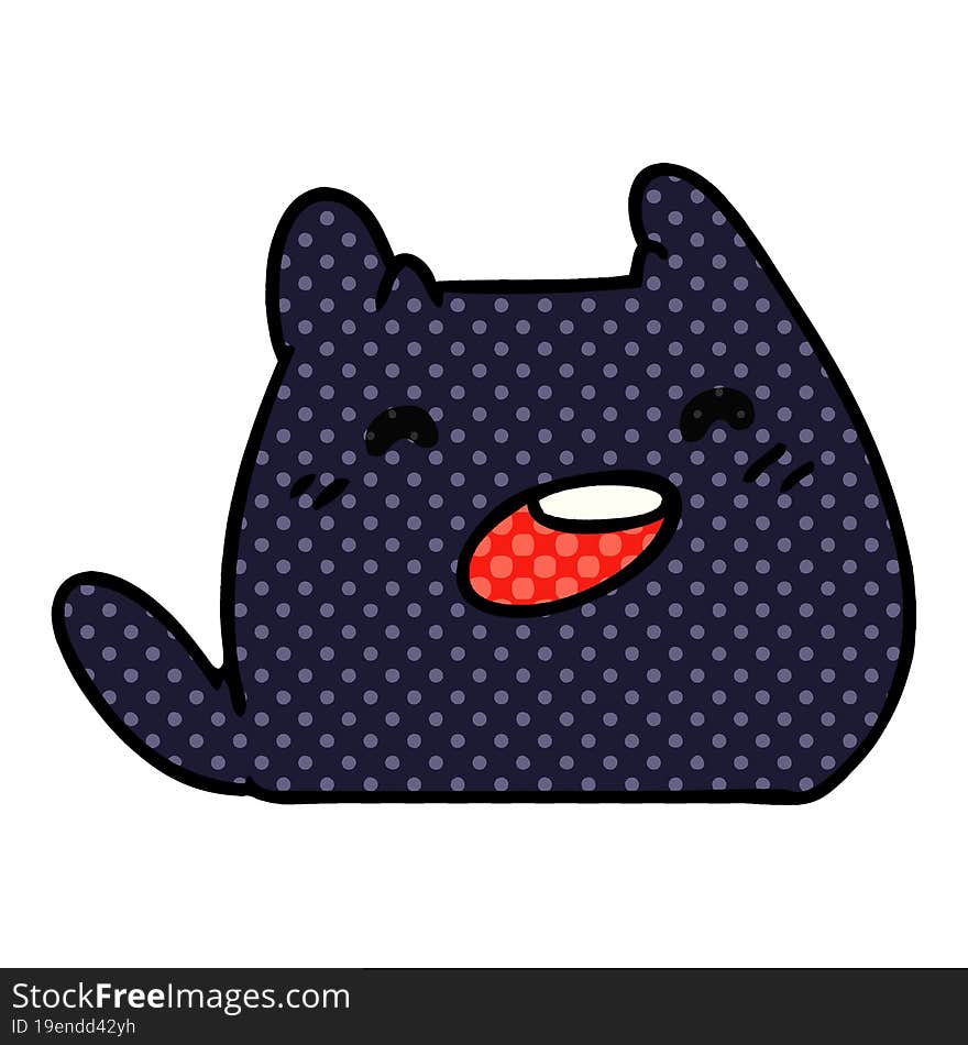 Cartoon Of A Kawaii Cat