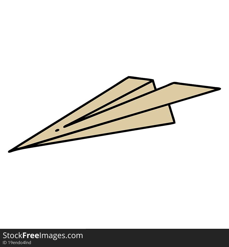 Traditional Tattoo Of A Paper Aeroplane