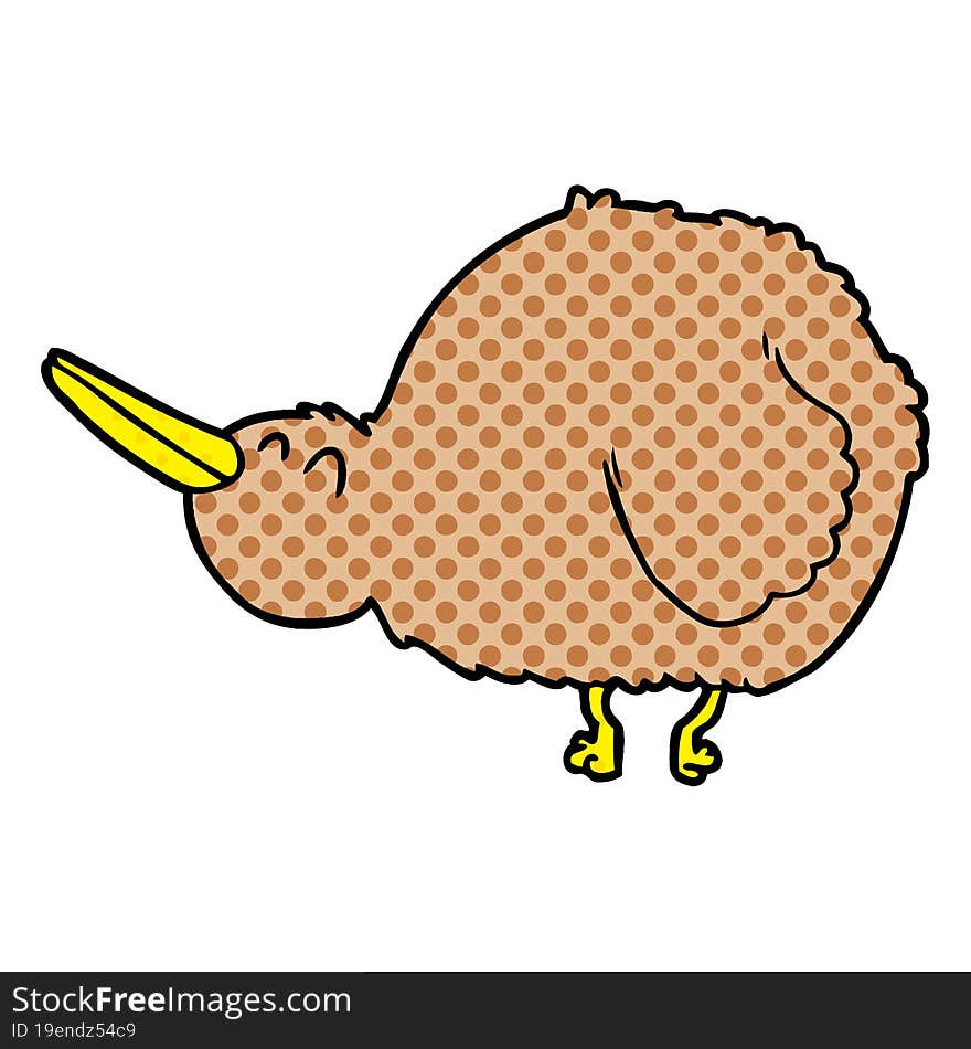 cartoon kiwi bird. cartoon kiwi bird