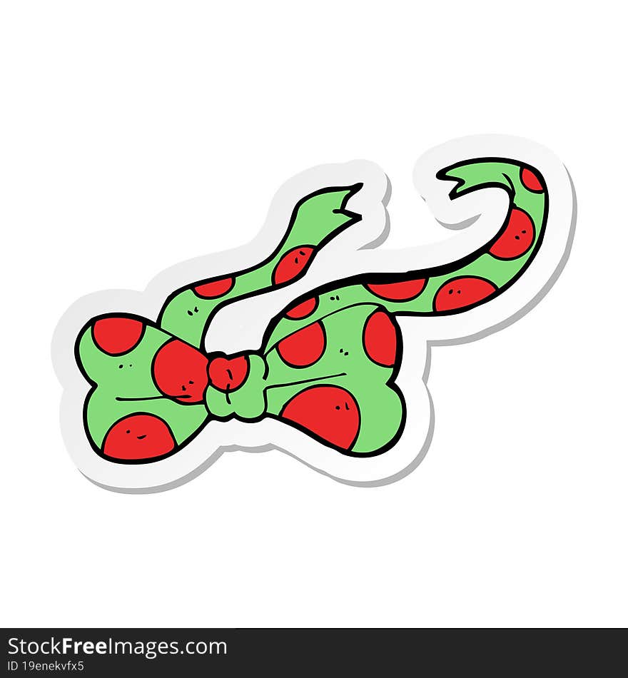 sticker of a cartoon bow tie