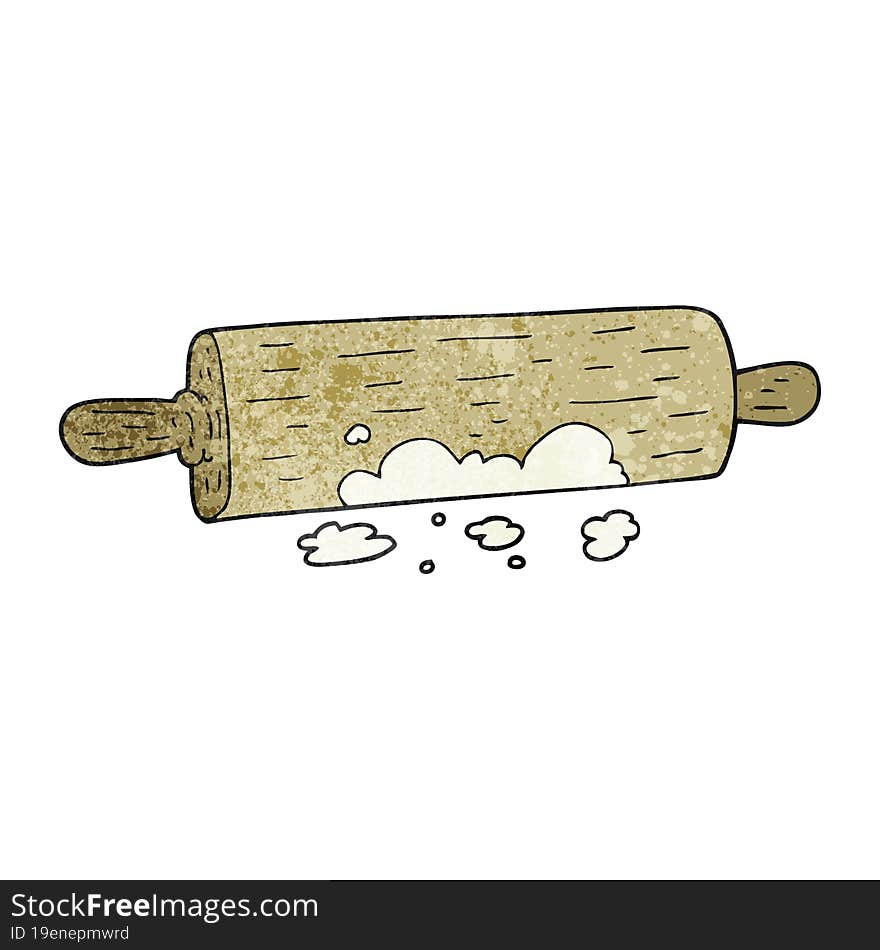 textured cartoon rolling pin