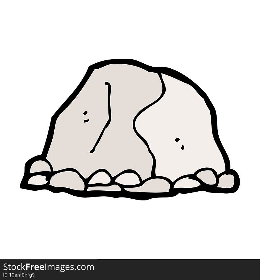 cartoon large rock