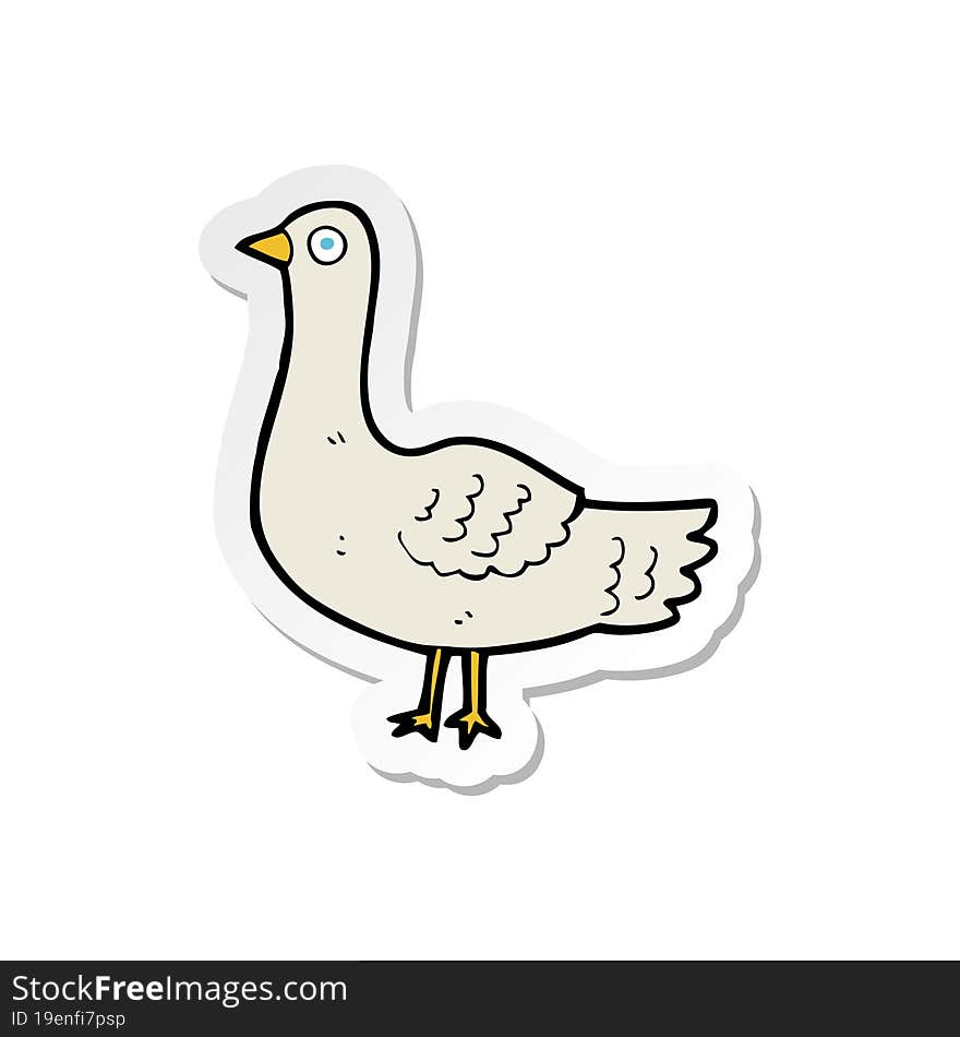 sticker of a cartoon bird