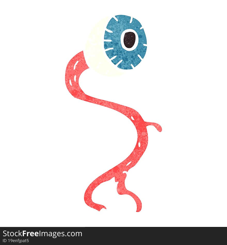 gross retro cartoon eyeball