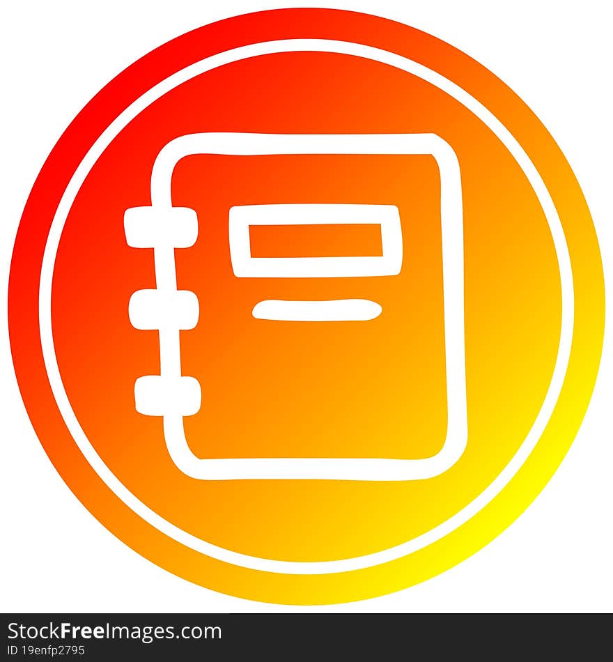 Note Book Circular In Hot Gradient Spectrum