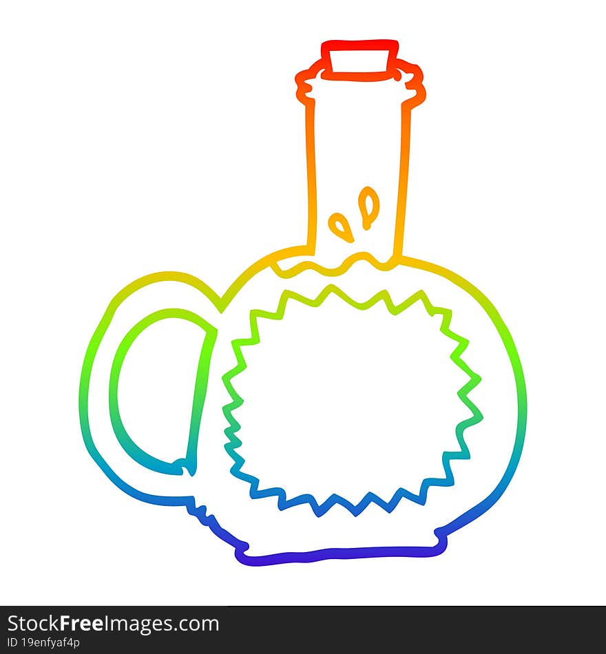 rainbow gradient line drawing cartoon syrup