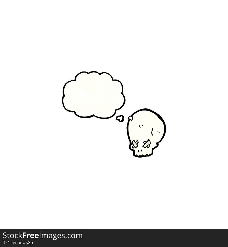 Spooky Cartoon Skull