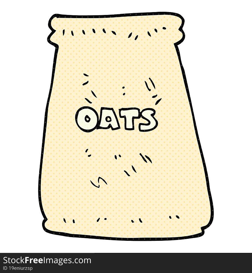 Cartoon Bag Of Oats