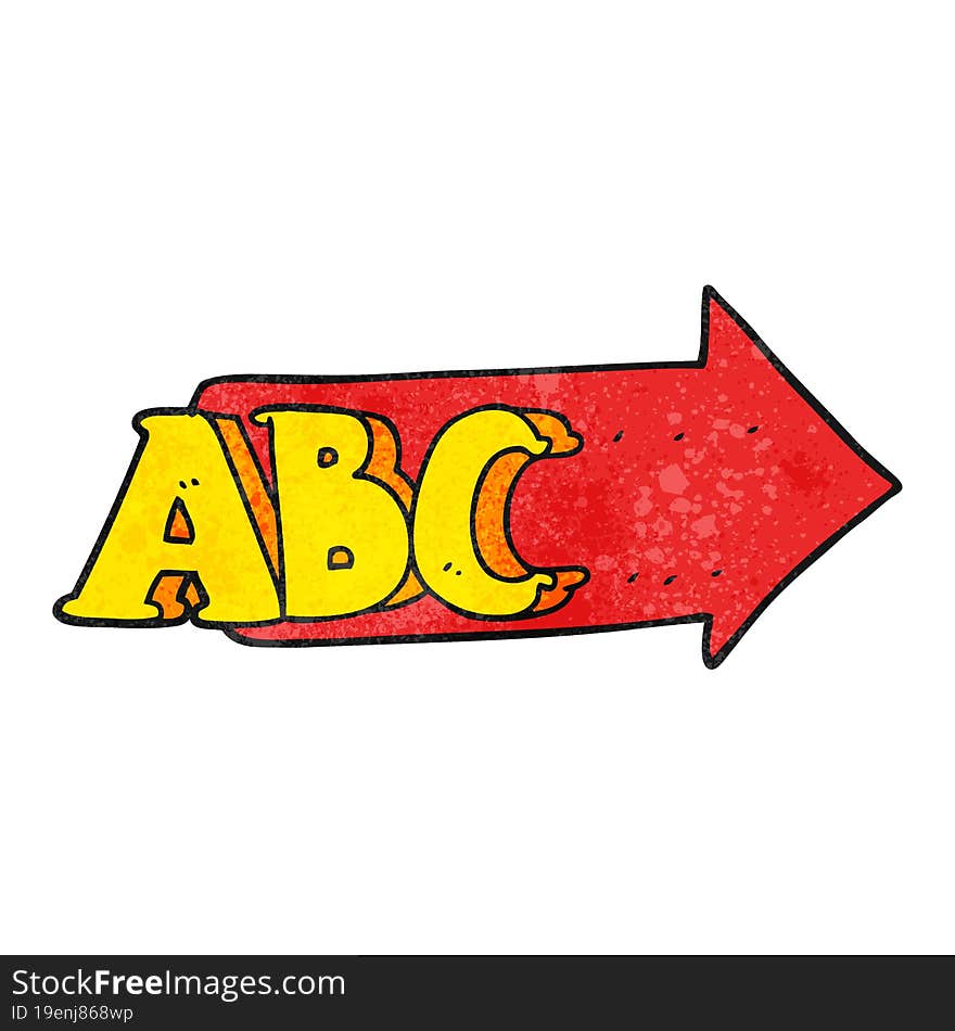 Textured Cartoon ABC Symbol