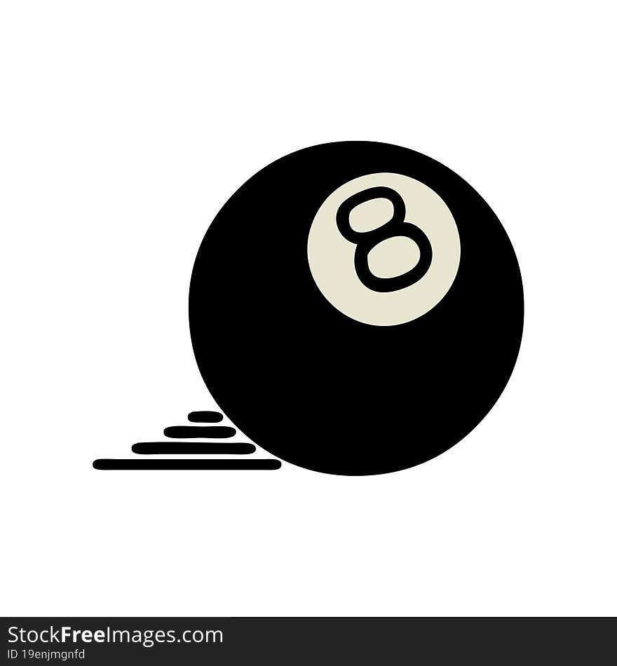 Traditional Tattoo Of A 8 Ball