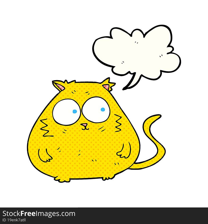 comic book speech bubble cartoon fat cat