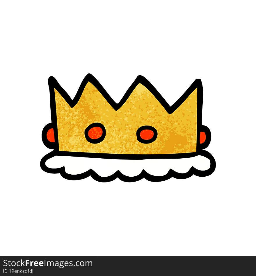 cartoon doodle royal crown