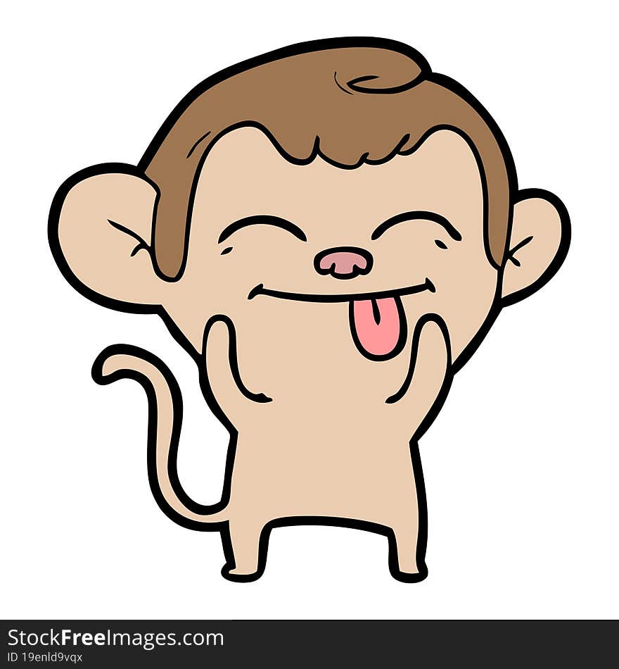 funny cartoon monkey. funny cartoon monkey