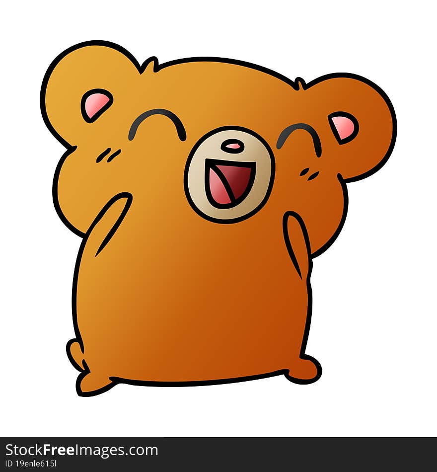 gradient cartoon kawaii cute teddy bear