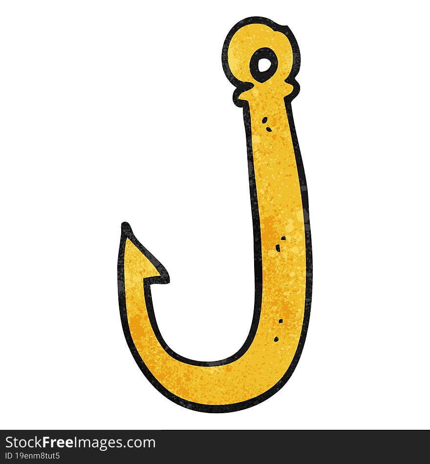 Textured Cartoon Fish Hook