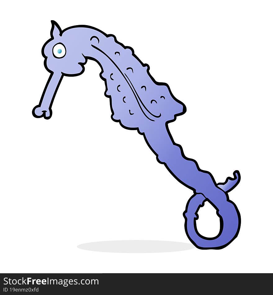 cartoon sea horse