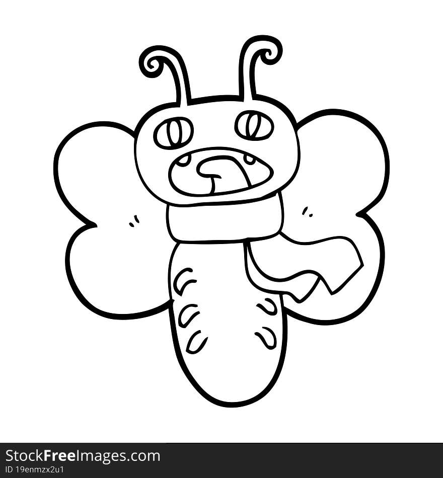 funny cartoon butterfly. funny cartoon butterfly