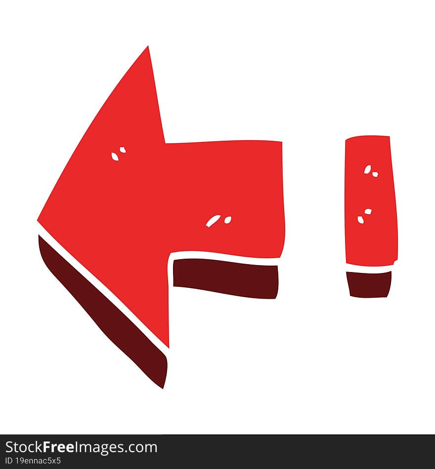 cartoon doodle red arrow