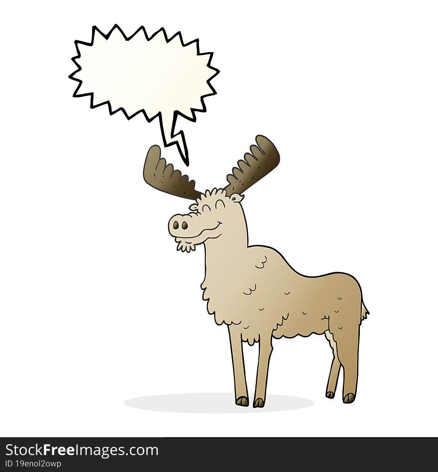 speech bubble cartoon moose